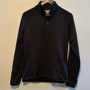 Avalanche Women's Midweight 1/4 Zip Fleece Lined Pullover in Black Size Medium